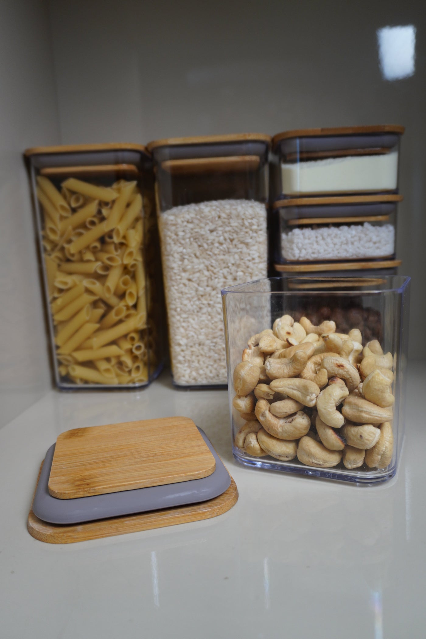 Kit Pote Hermético Bambu 580ml | Leve 4, Pague 3 Coleção Pote Hermético- Kit Pote Hermético Bambu 580ml | Leve 4, Pague 3 Design & Casa