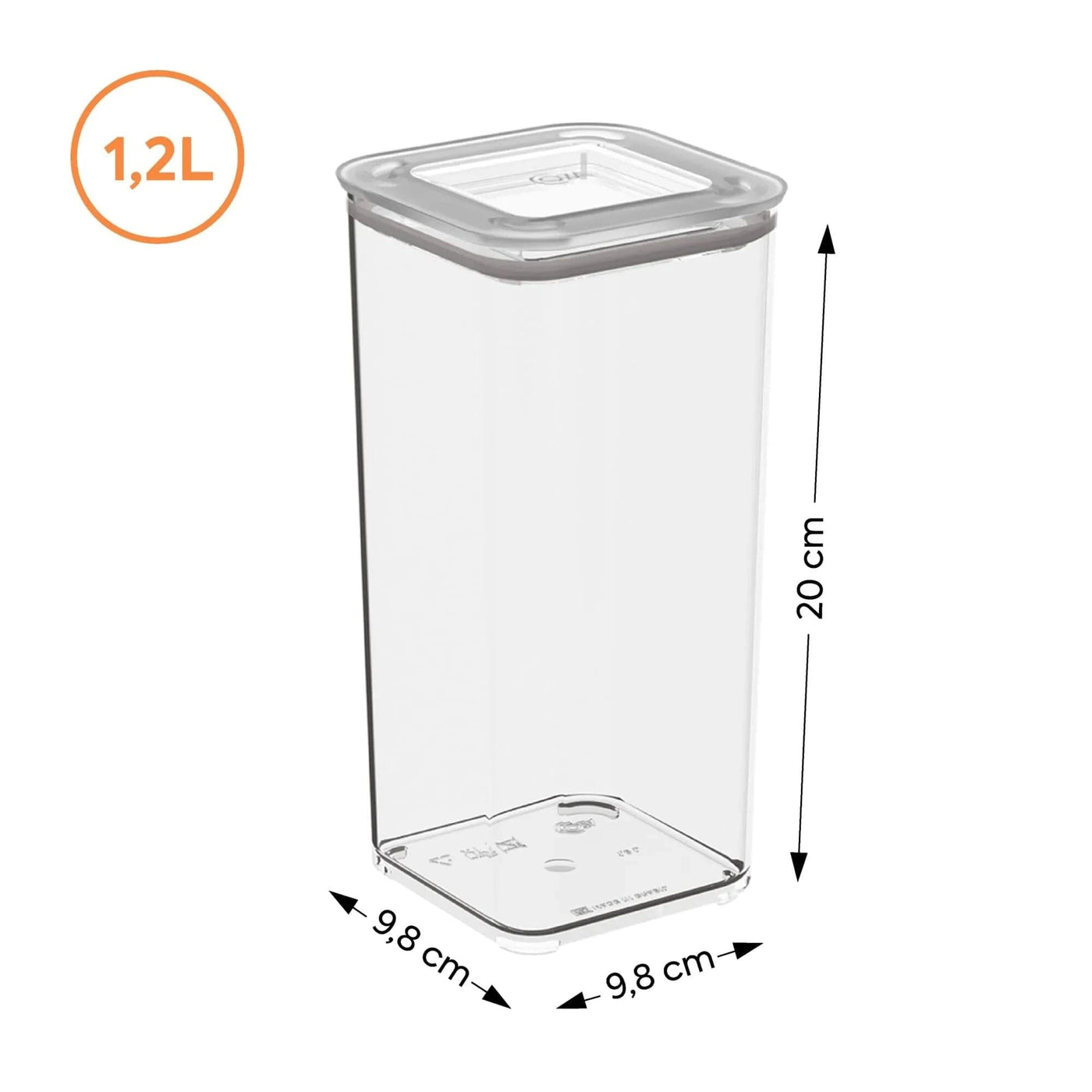 Kit Pote Hermético Transparente 1,2L | Leve 4, Pague 3 Coleção Pote Hermético- Kit Pote Hermético Transparente 1,2L | Leve 4, Pague 3 Design & Casa