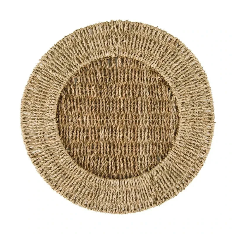 Kit Rústico Mesa Posta Jogo Americano Redondo 6 Peças Verde Design & Casa