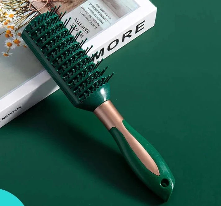 KLINA Hair Massage Air Cushion Comb Brush Scalp Hairbrush Detangle Anti Static Salon SPA Hairdressing Styling Tool Oval Round Design & Casa Ribs Comb