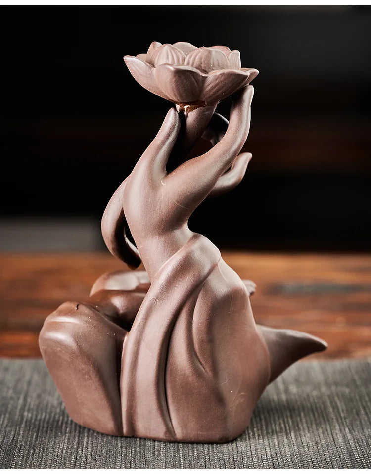 Lotus Reflux Incense Stove Base - Bergamot Incense Stove Decoration - Bedroom Accessories Room Decoration Home Accessories Design & Casa