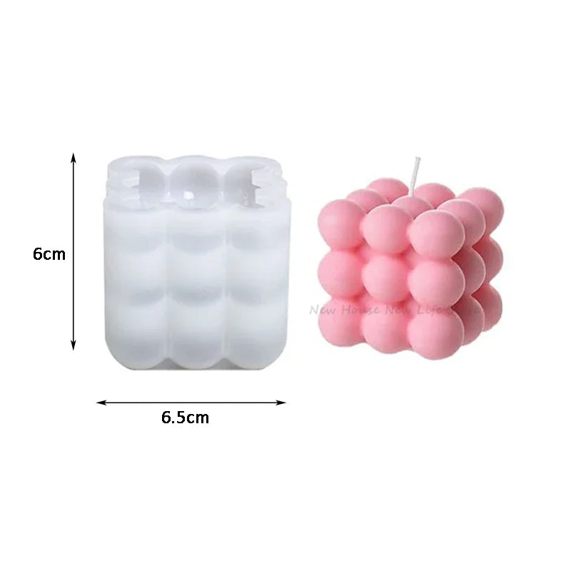 Love Cube Silicone Mold for Handmade Candle Plaster Soap Epoxy Resin Chocolate Decoration Gypsum Ice DIY Baking Mould Design & Casa mold C-L
