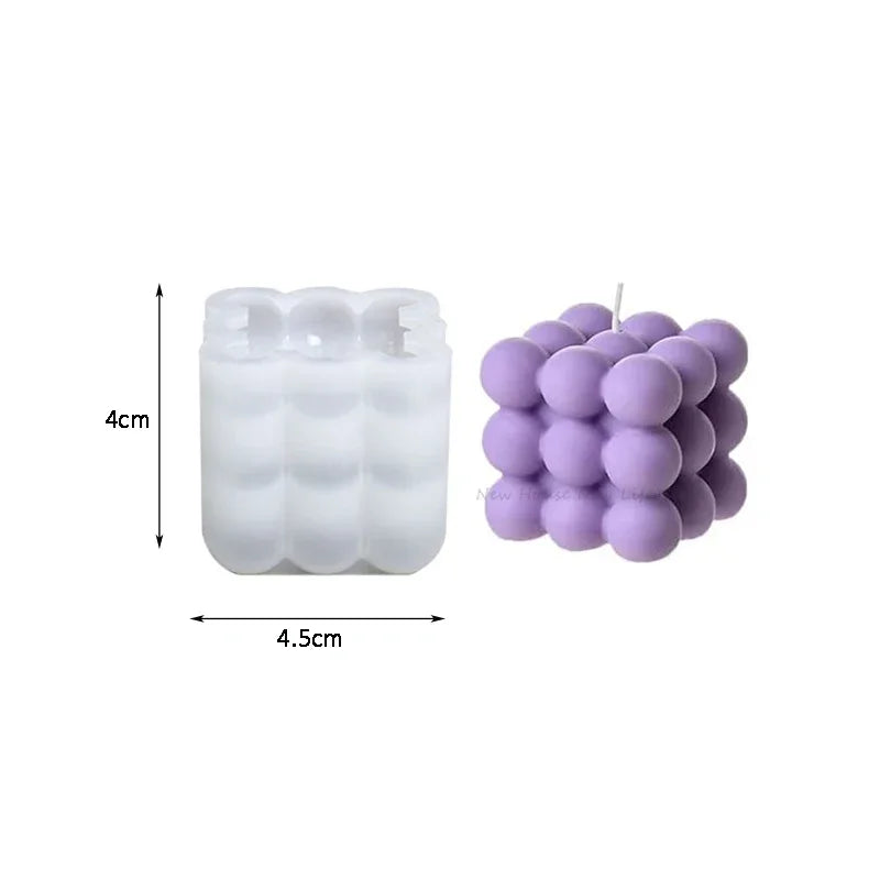 Love Cube Silicone Mold for Handmade Candle Plaster Soap Epoxy Resin Chocolate Decoration Gypsum Ice DIY Baking Mould Design & Casa mold C-M