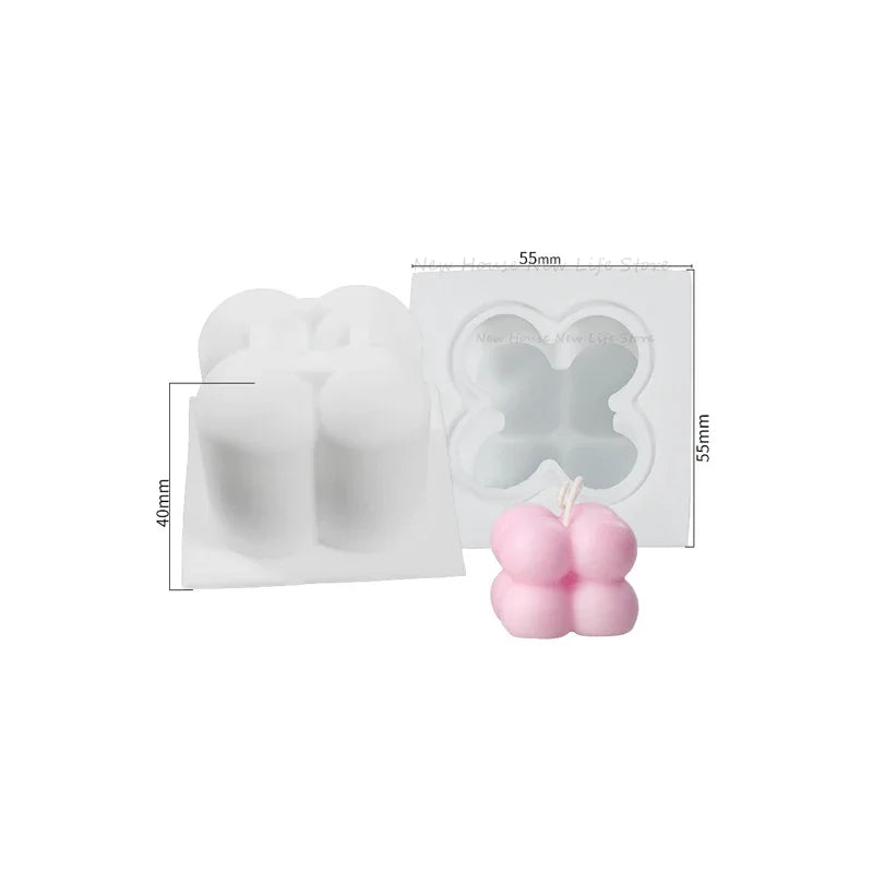 Love Cube Silicone Mold for Handmade Candle Plaster Soap Epoxy Resin Chocolate Decoration Gypsum Ice DIY Baking Mould Design & Casa mold F