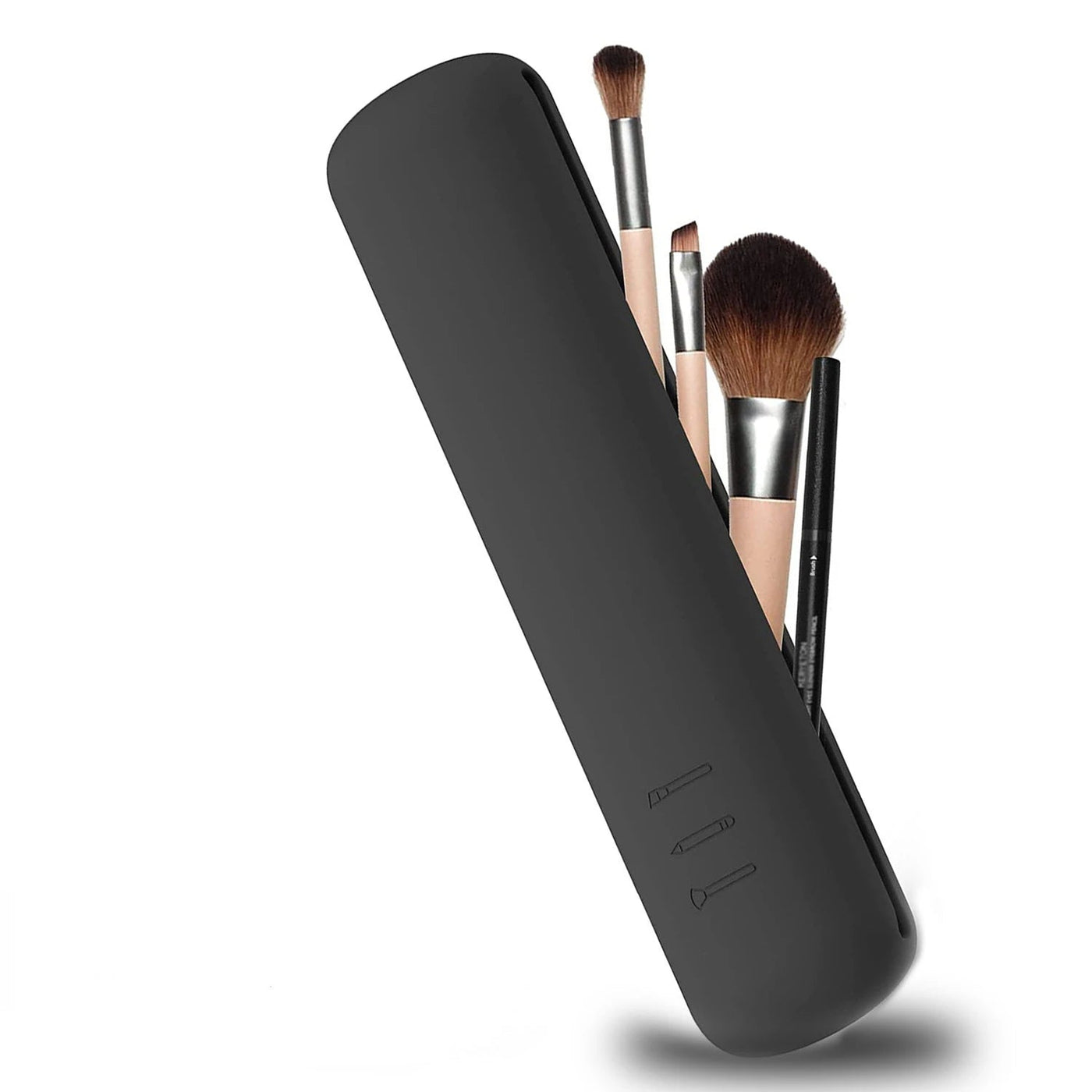 Makeup Bag Makeup Brush Pouch Cosmetic Organizer Travel Holder Storage Brush Case Brush Makeup Bag Pouch Silicon Makeup Bag Design & Casa black