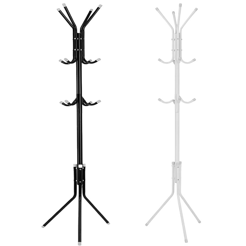 Mancebo Cabideiro de Chão Roupas com 12 Ganchos Mancebo Cabideiro de Chão Roupas com 12 Ganchos Design & Casa Preto