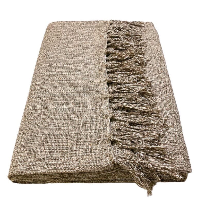 Manta Para Sofá 100% Algodão Manta Para Sofá 100% Algodão Design & Casa Bege