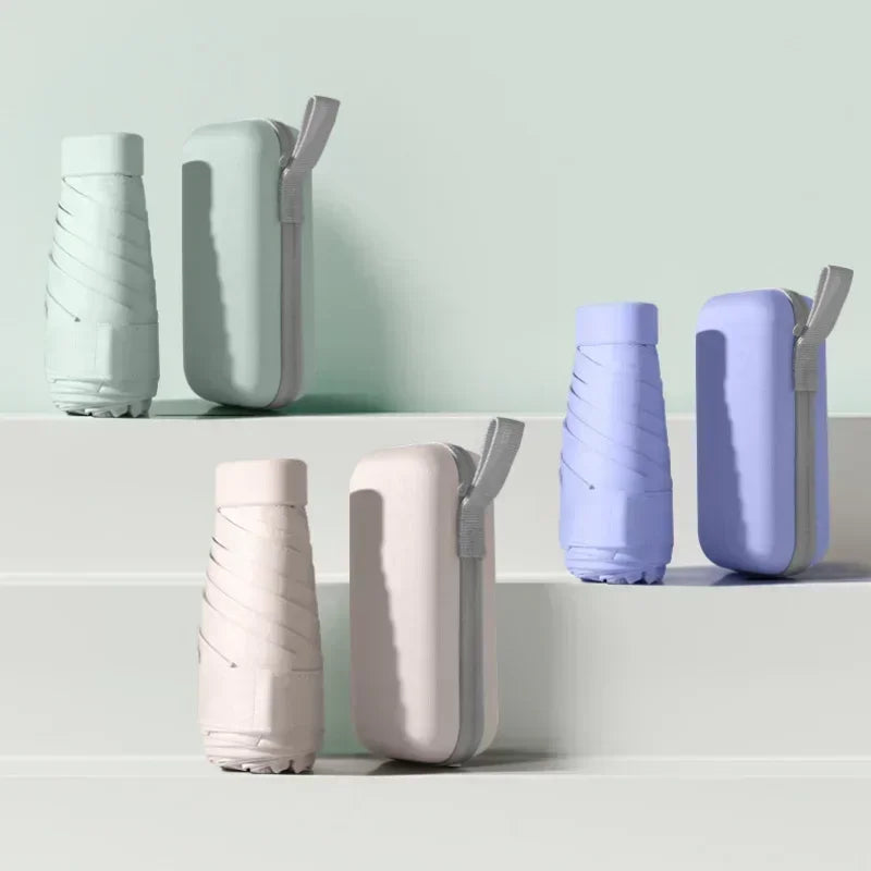 Mini Guarda Chuva Com Estojo Multicolorido Mini Guarda Chuva Com Estojo Multicolorido LightHousi