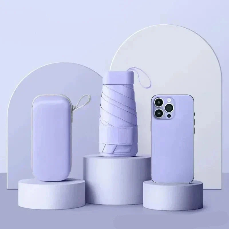 Mini Guarda Chuva Com Estojo Multicolorido Mini Guarda Chuva Com Estojo Multicolorido LightHousi Roxo