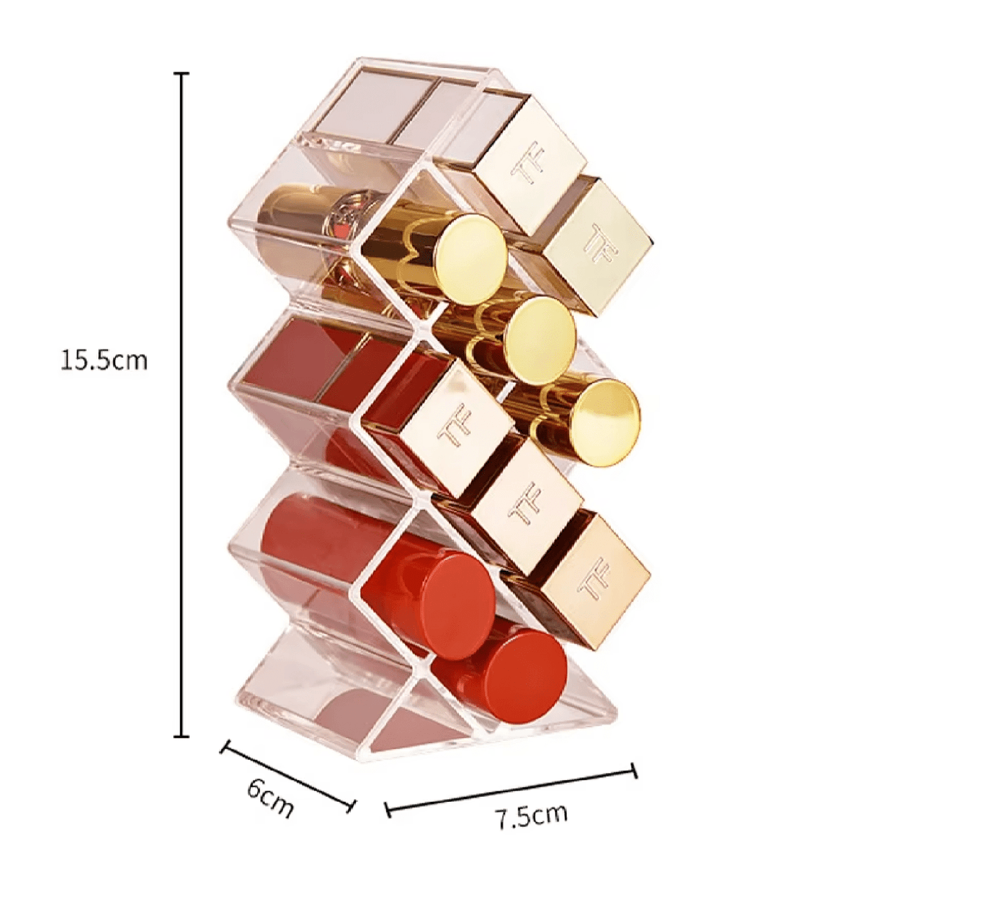 Organizador de Batons e Glosses Acrílico em Formato Colmeia Organizador de Batons e Glosses Acrílico em Formato Colmeia Design & Casa 10 Compartimentos