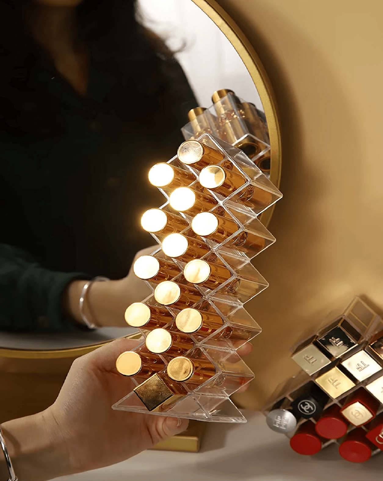 Organizador de Batons e Glosses Acrílico em Formato Colmeia Organizador de Batons e Glosses Acrílico em Formato Colmeia Design & Casa