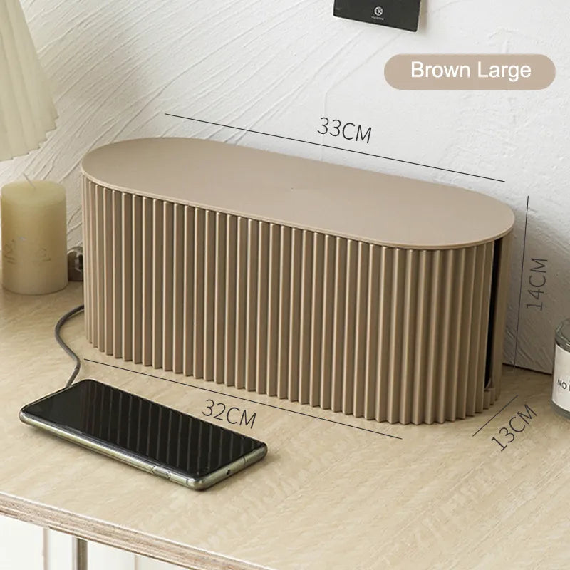 Organizador de Cabos - Proteção de Tomadas e Fios Design & Casa Brown Large