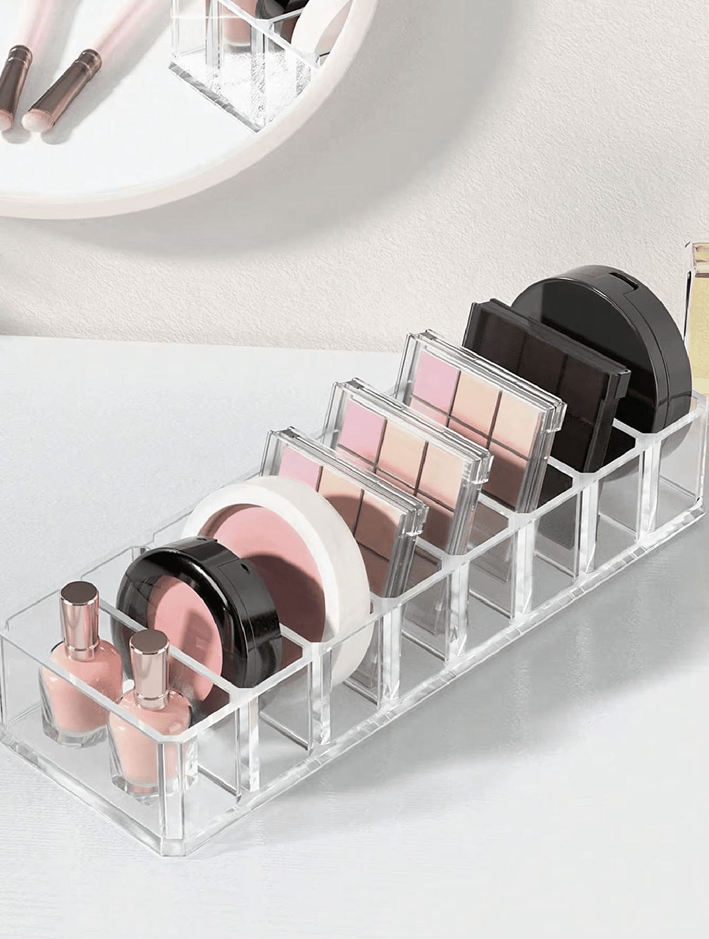 Organizador de Cosméticos em Acrílico Transparente 8 Compartimentos Organizador de Cosméticos em Acrílico Transparente 8 Compartimentos Design & Casa