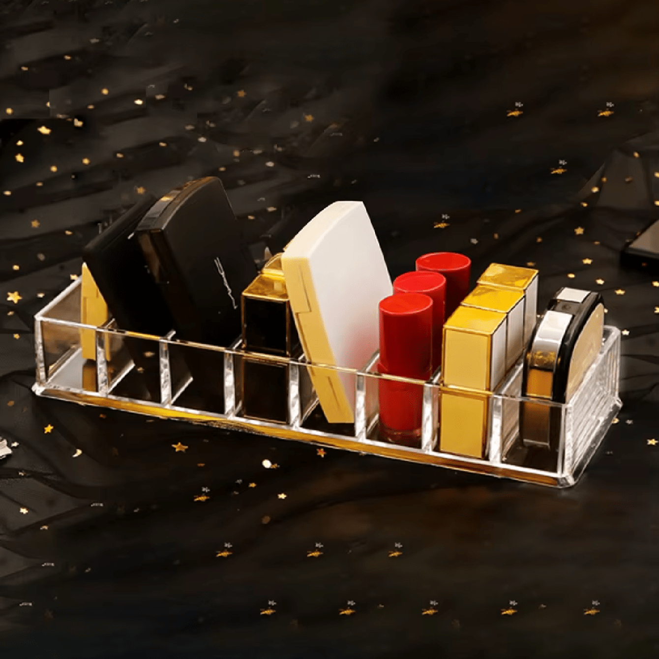 Organizador de Cosméticos em Acrílico Transparente 8 Compartimentos Organizador de Cosméticos em Acrílico Transparente 8 Compartimentos Design & Casa