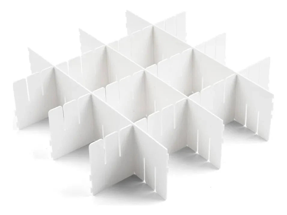 Organizador de Gaveta Multiuso com Divisórias Encaixáveis Grande 4 Peças Coleção Organizadores de Gaveta- Organizador de Gaveta Multiuso com Divisórias Encaixáveis Grande 4 Peças Design & Casa