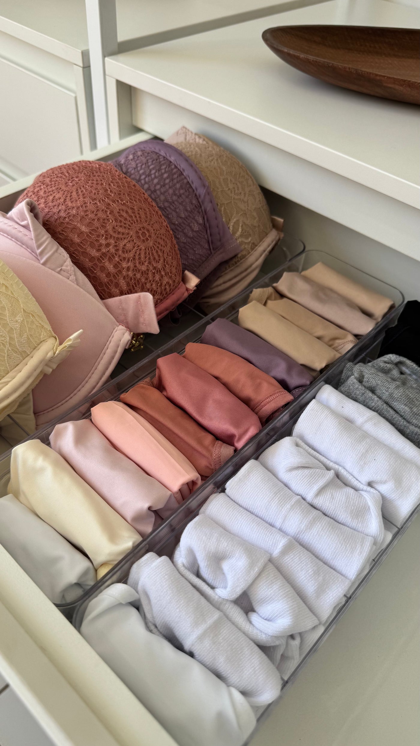 Organizador De Gavetas Com Divisórias | Kit com 3 Coleção Organizadores- Organizador De Gavetas Com Divisórias Cristal Multiúso 4,3L Design & Casa