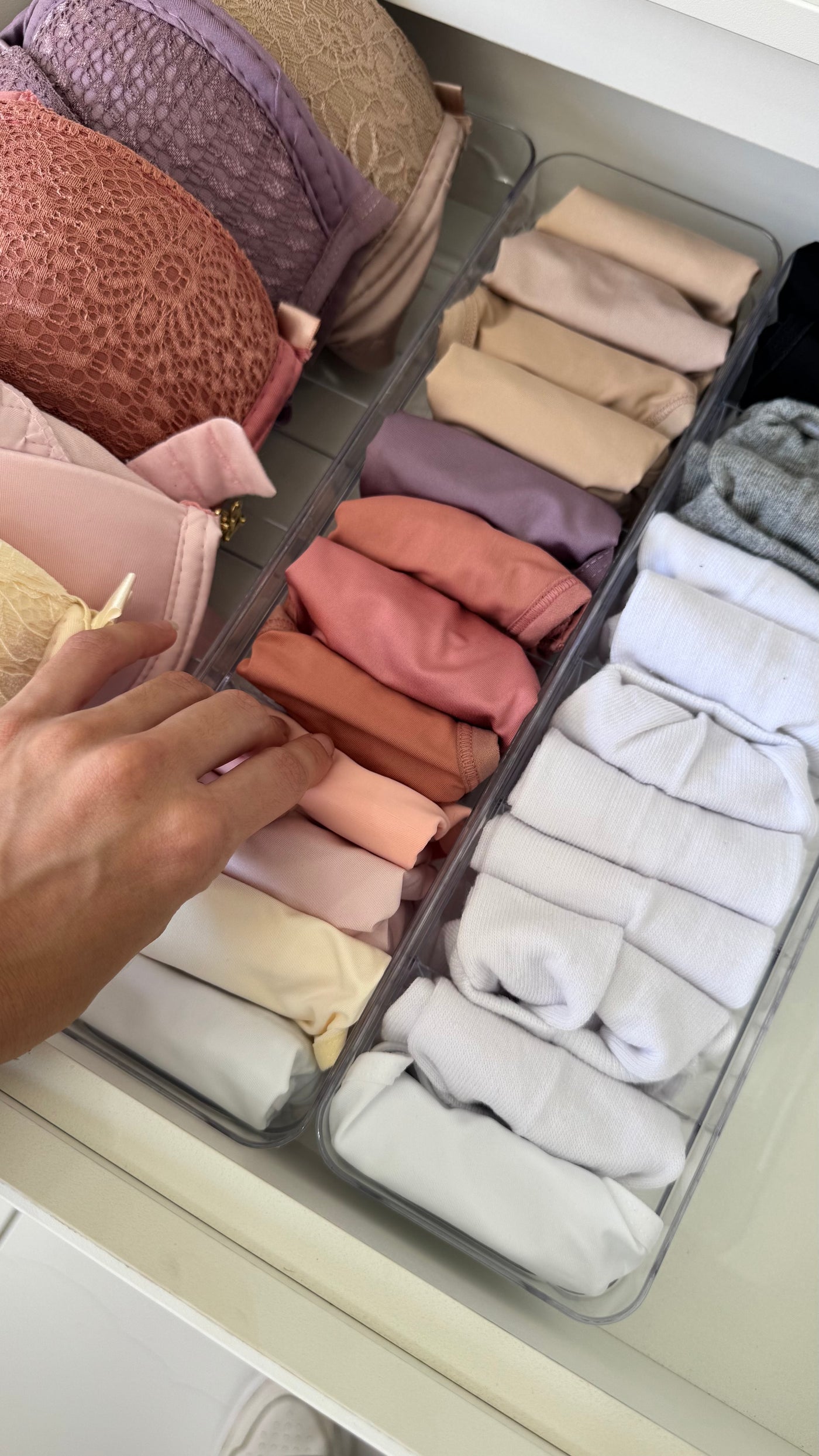 Organizador De Gavetas Com Divisórias | Kit com 3 Coleção Organizadores- Organizador De Gavetas Com Divisórias Cristal Multiúso 4,3L Design & Casa