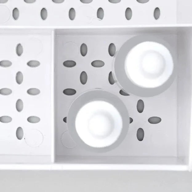 Organizador de Maquiagem 9 Compartimentos Branco Design & Casa