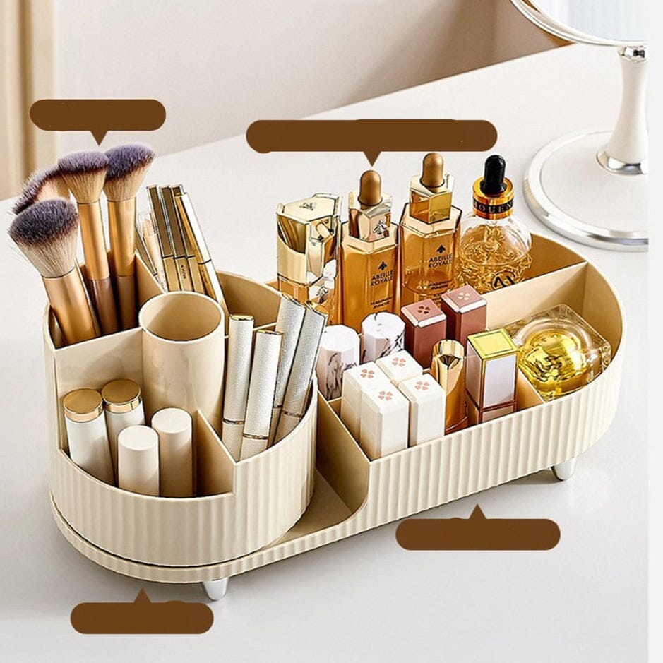 Organizador de Maquiagem Moderno Com Rotação De 360° Organizador de Maquiagem Moderno Com Rotação De 360° Design & Casa