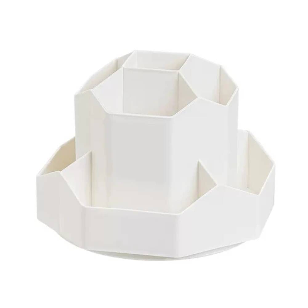 Organizador de Mesa Com Divisória Escritório 01 - Organizador de Mesa Com Divisória Design & Casa Bege