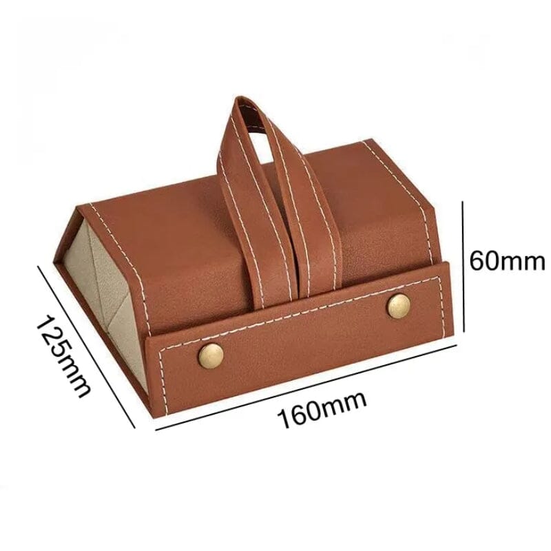 Organizador de Óculos Dobrável em Couro - 2 ou 3 Grades Organizador de Óculos Dobrável em Couro - 2 ou 3 Grades Design & Casa Marrom 3 Grades