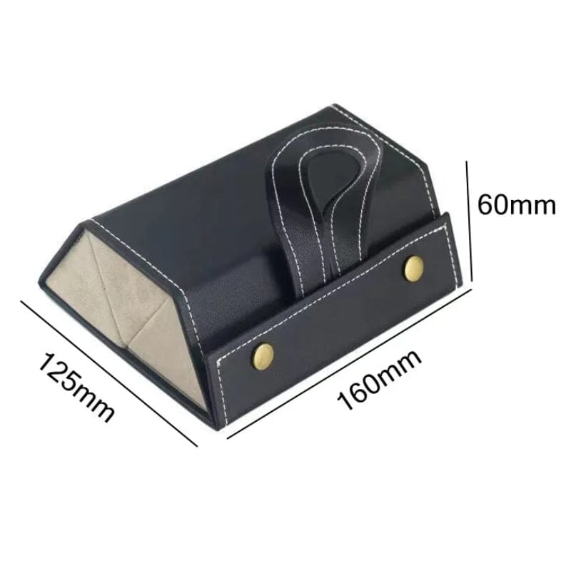 Organizador de Óculos Dobrável em Couro - 2 ou 3 Grades Organizador de Óculos Dobrável em Couro - 2 ou 3 Grades Design & Casa Preto 3 Grades