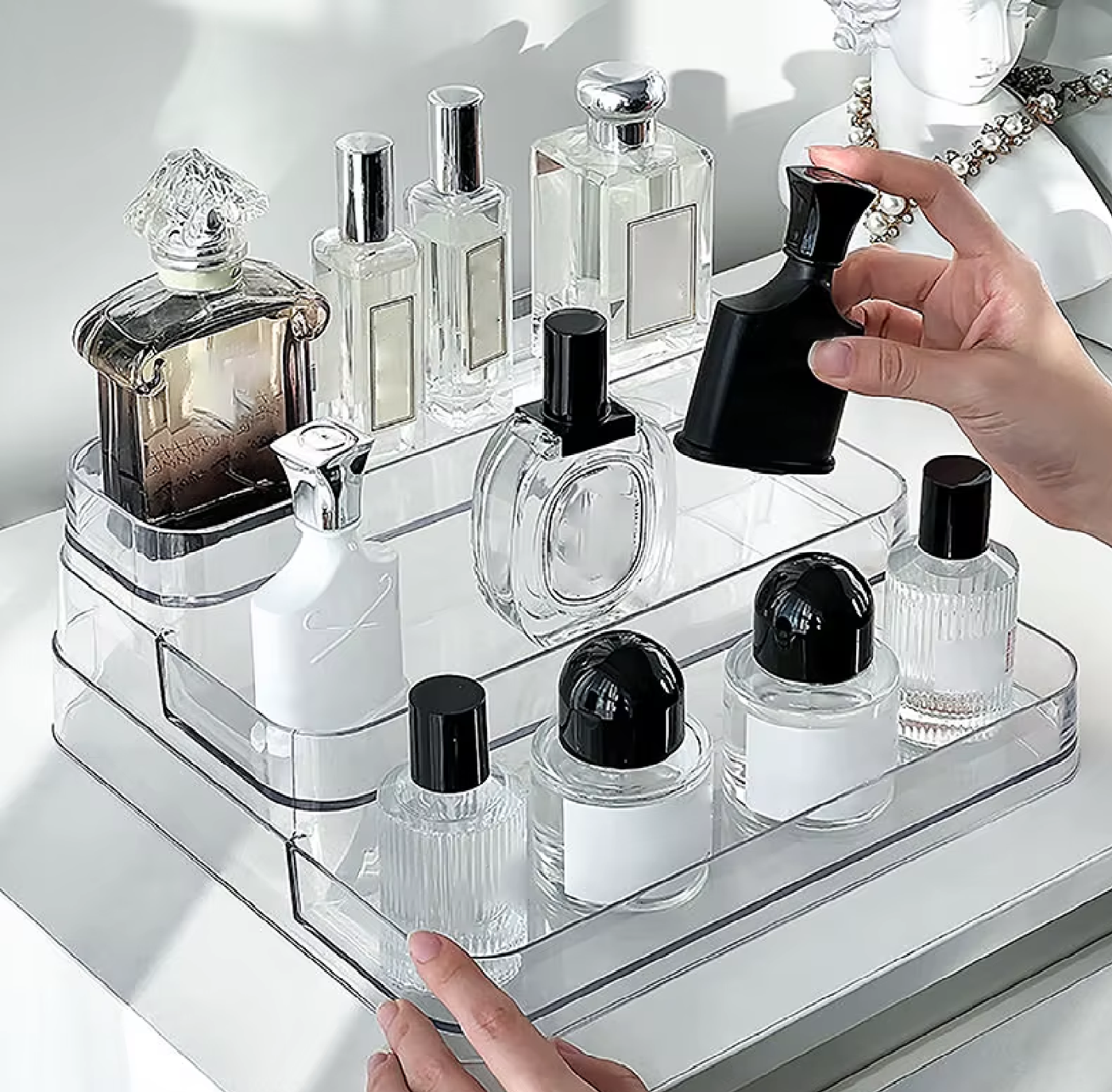 Organizador de Perfumes 3 Andares em Acrílico Organizador de Perfumes 3 Andares em Acrílico Design & Casa 3 Andares