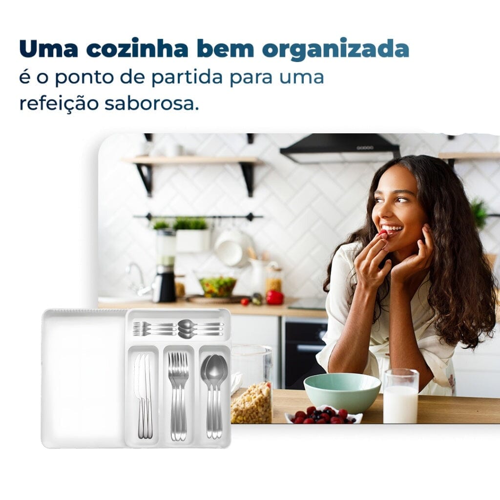 Organizador De Talheres Para Gaveta Ajustável Organizador De Talheres Para Gaveta Ajustável Design & Casa