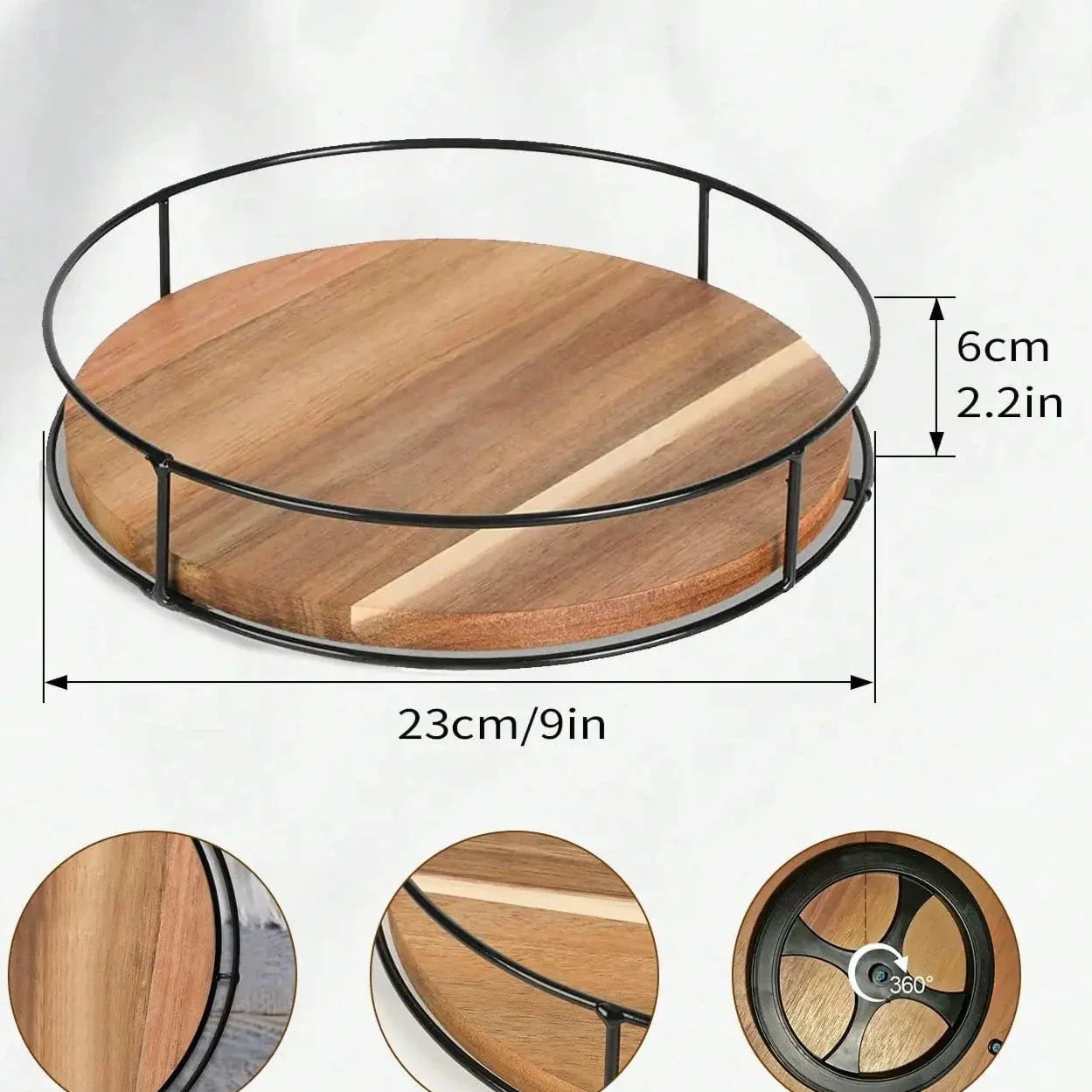 Organizador Giratório De Madeira 23cm Organizador Giratório De Madeira 23cm LightHousi