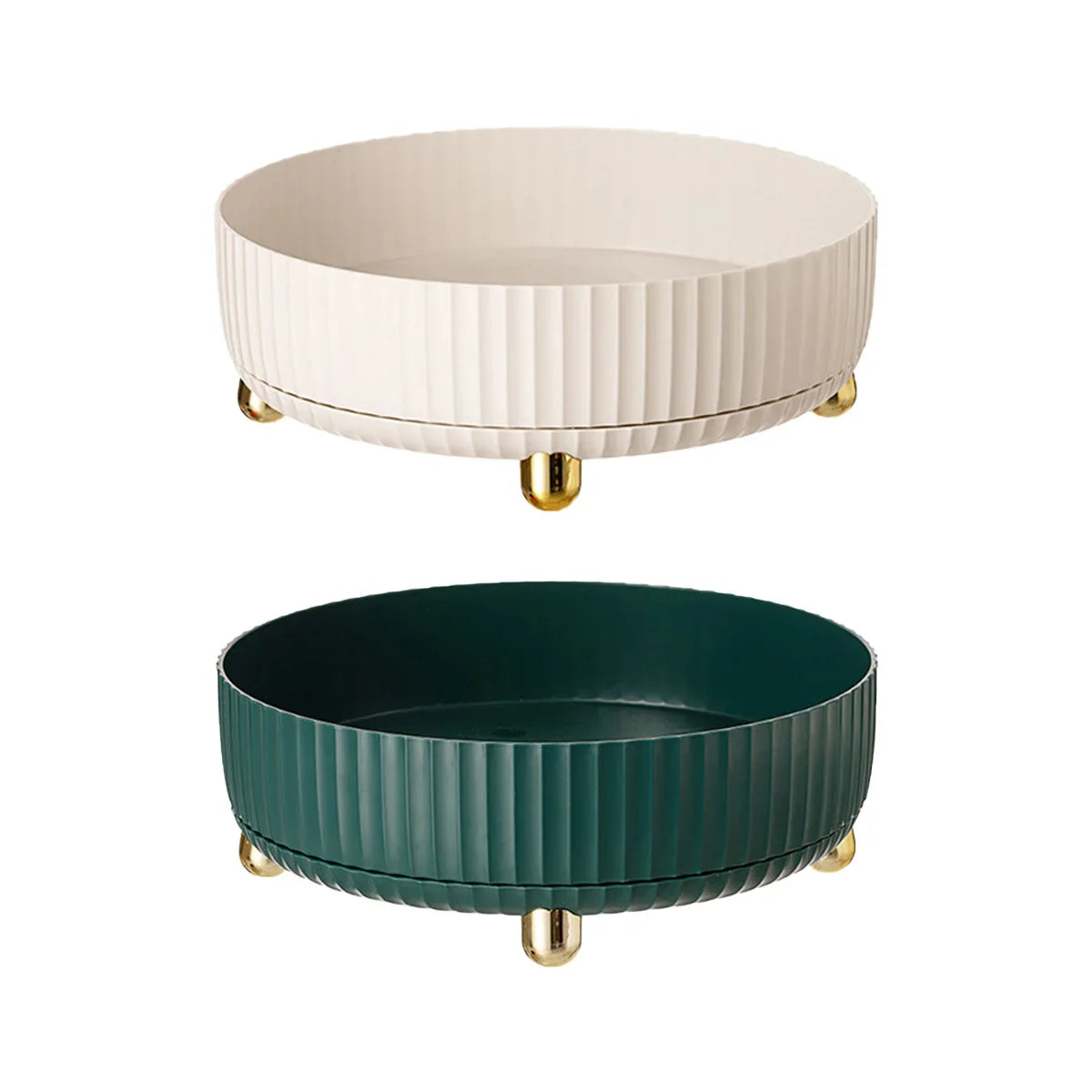 Organizador Multiuso Giratório Multicor Organizador Multiuso Giratório Multicor LightHousi 2 peças (1 Verde 1 Branco)