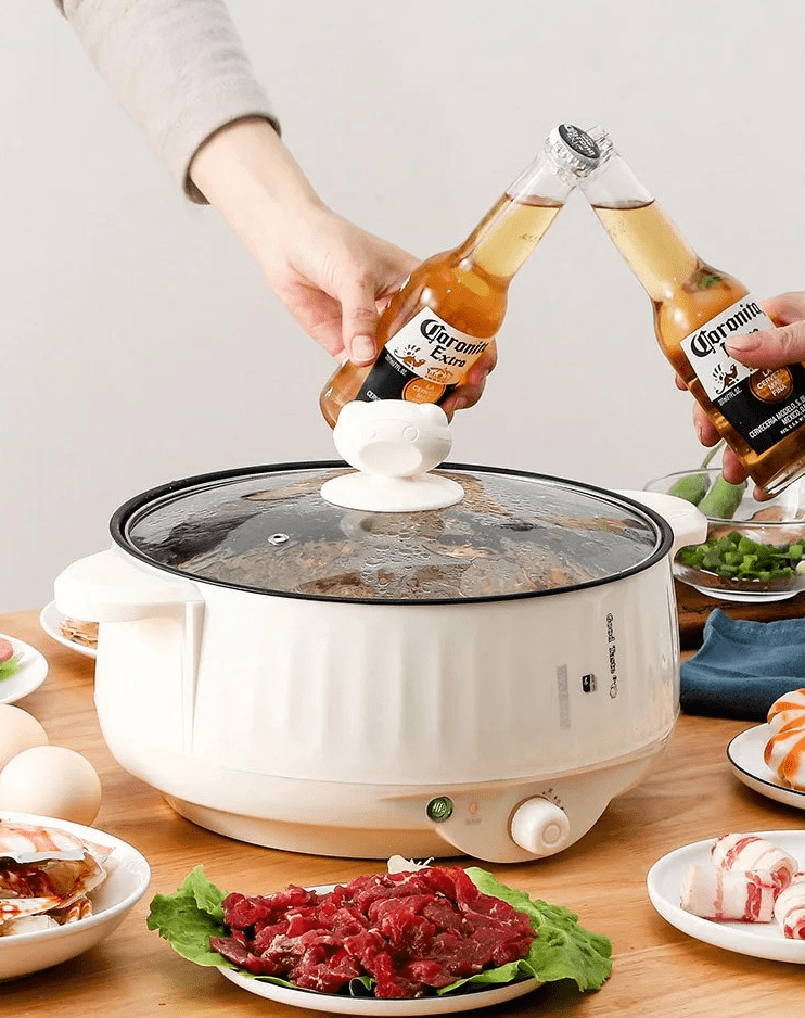 Panela Elétrica Multiuso com Fundo Antiaderente Coleção Cozinha - Panela Elétrica Multiuso com Fundo Antiaderente Design & Casa