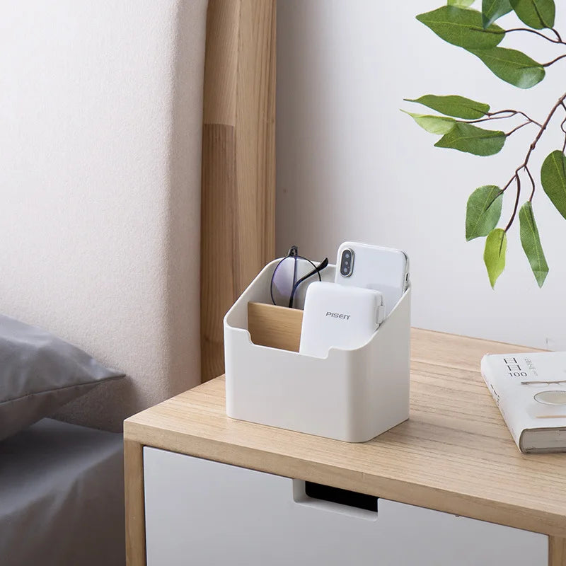 Porta Controle Remoto Multiuso Com Divisórias Porta Controle Remoto 01 - Porta Controle Remoto Multiuso Com Divisórias Design & Casa