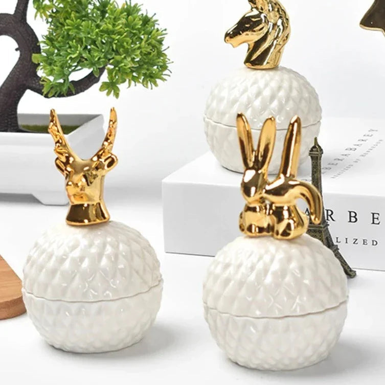 Porta Joia De Cerâmica Branco Porta Joia De Cerâmica Branco LightHousi