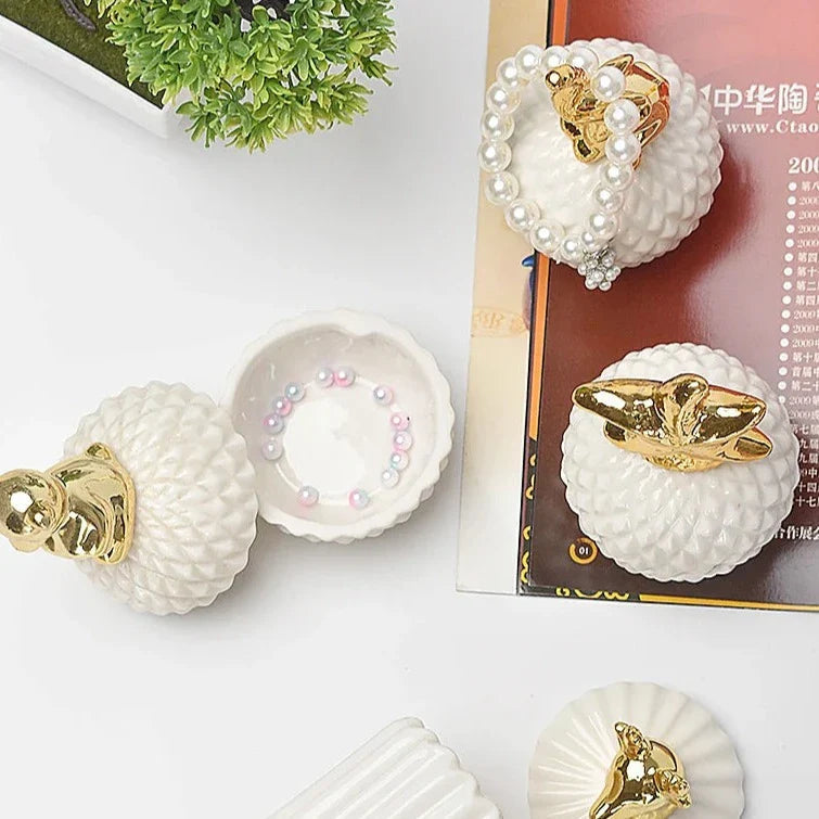 Porta Joia De Cerâmica Branco Porta Joia De Cerâmica Branco LightHousi