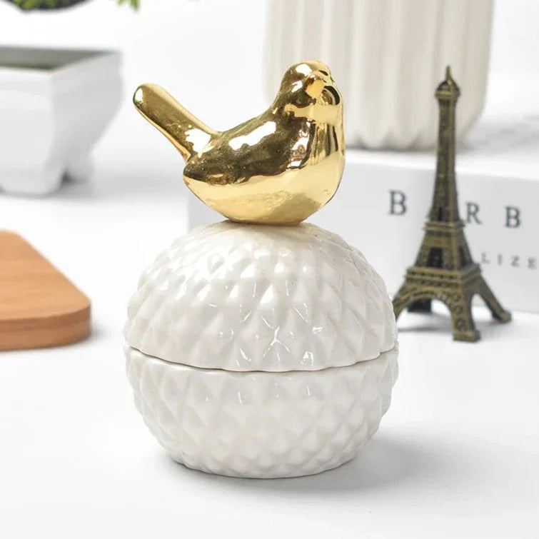 Porta Joia De Cerâmica Branco Porta Joia De Cerâmica Branco LightHousi