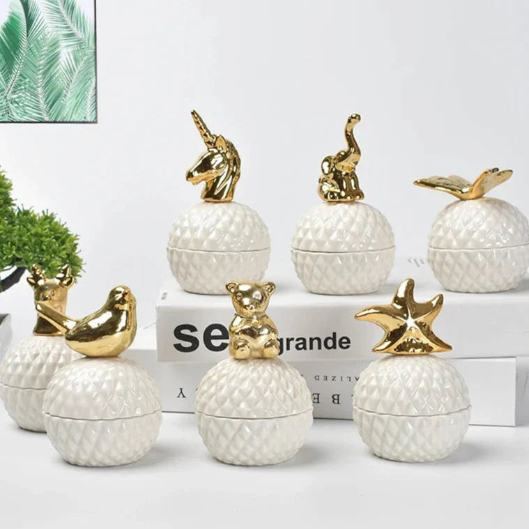 Porta Joia De Cerâmica Branco Porta Joia De Cerâmica Branco LightHousi