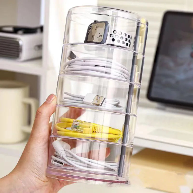 Porta Joia Organizador Transparente Com Rotação 360 Graus Porta Joia Organizador Transparente Com Rotação 360 Graus LightHousi