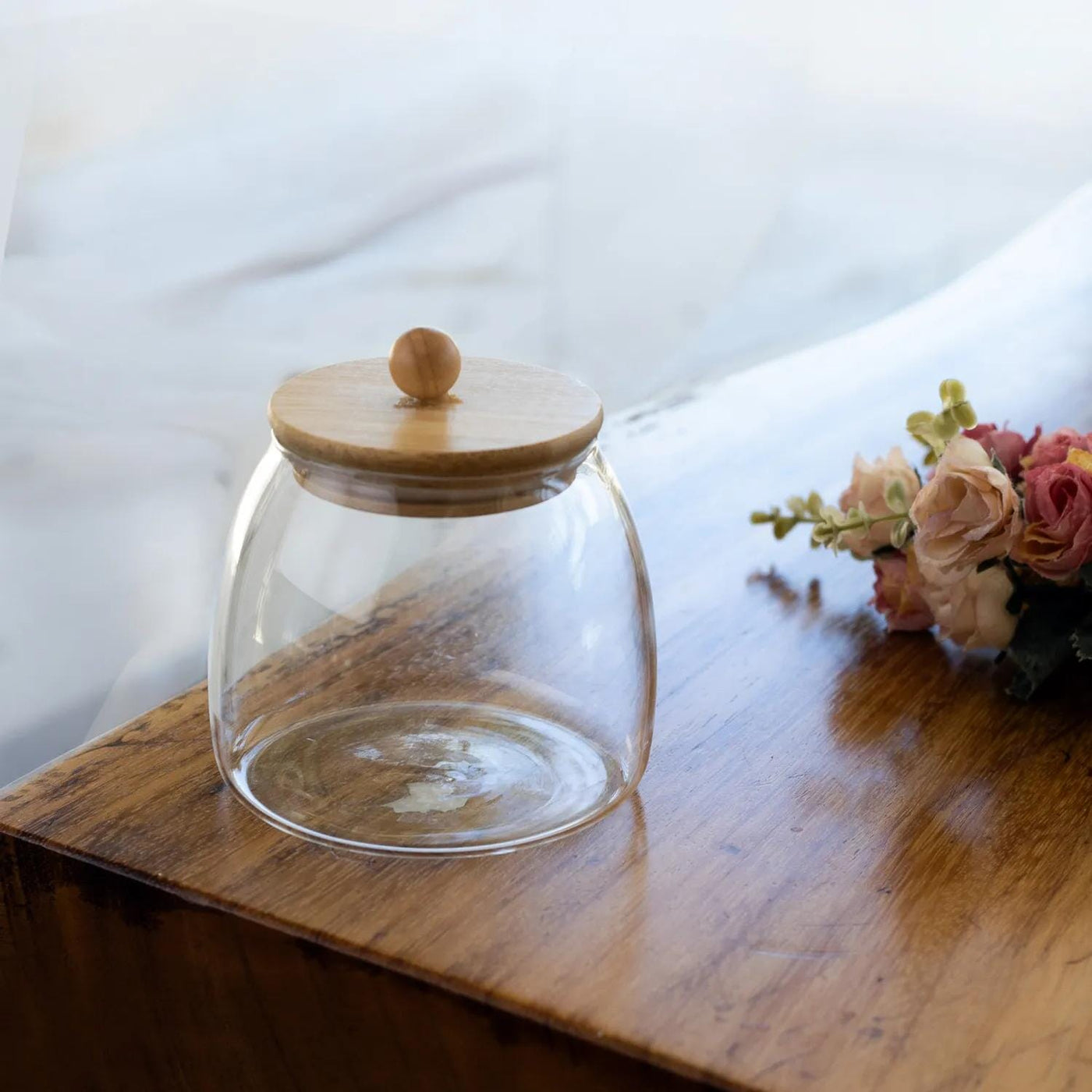 Porta Mantimento de Vidro Borossilicato com Tampa em Bambu 800ml -Wolff Design & Casa