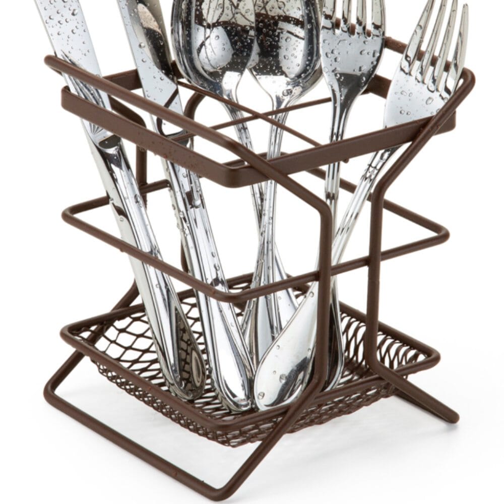 Porta Talheres Com Divisórias Marrom Porta Talheres Com Divisórias Marrom Design & Casa