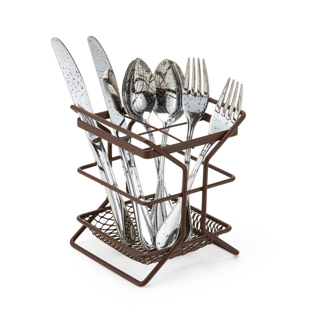 Porta Talheres Com Divisórias Marrom Porta Talheres Com Divisórias Marrom Design & Casa