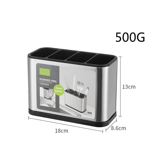 Porta Talheres em Inox - 4 Compartimentos Design & Casa Square