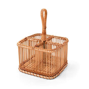 Porta Talheres Quadrado Bambu 4 Divisórias Coleção Cozinha- Porta Talheres Quadrado Bambu 4 Divisórias Design & Casa
