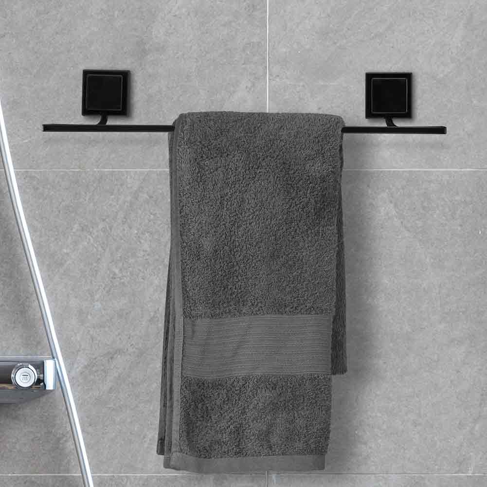 Porta Toalha de Banho Preto Adesivo Porta Toalha de Banho Preto Adesivo Design & Casa