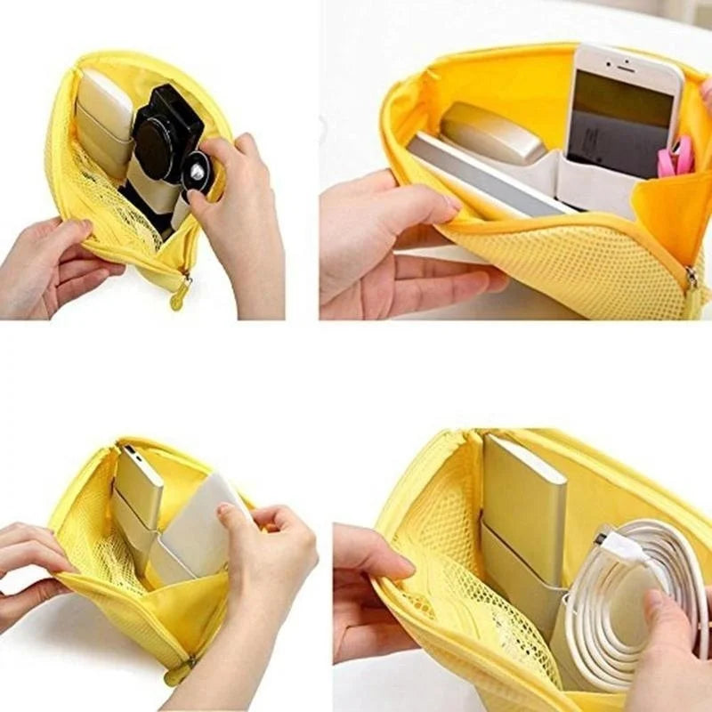Portable Kit Case Sponge Bag Storage Bag Digital Gadget Devices USB Cable Earphone Pen Bag Travel Storage Bag for Digital Data Design & Casa