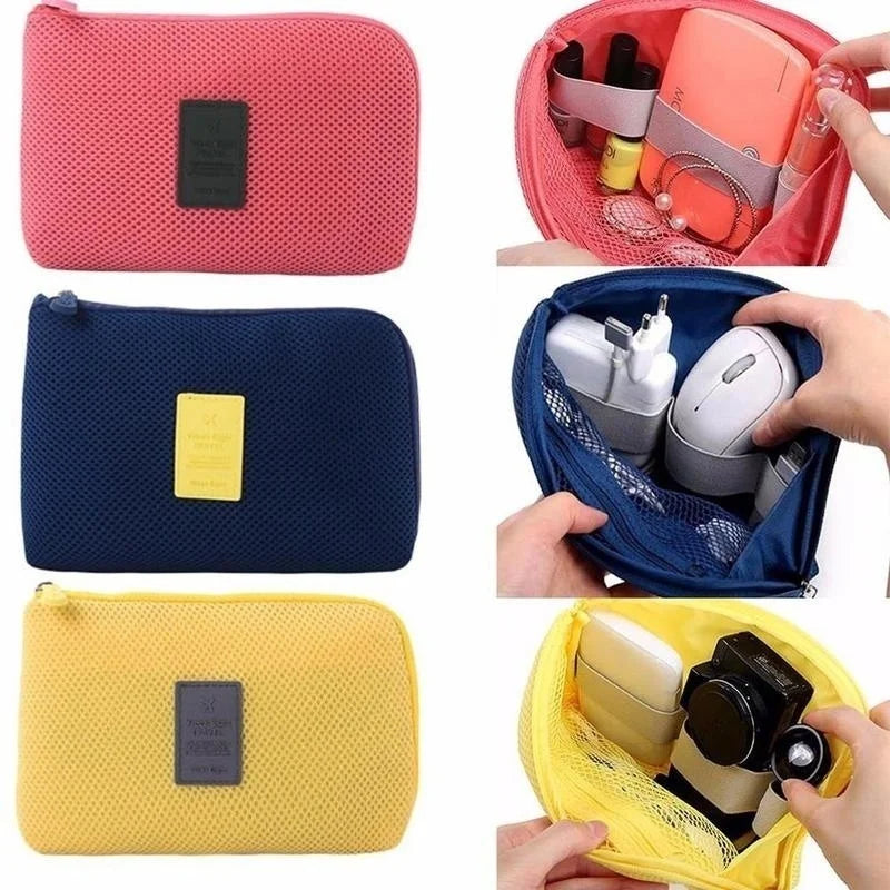 Portable Kit Case Sponge Bag Storage Bag Digital Gadget Devices USB Cable Earphone Pen Bag Travel Storage Bag for Digital Data Design & Casa