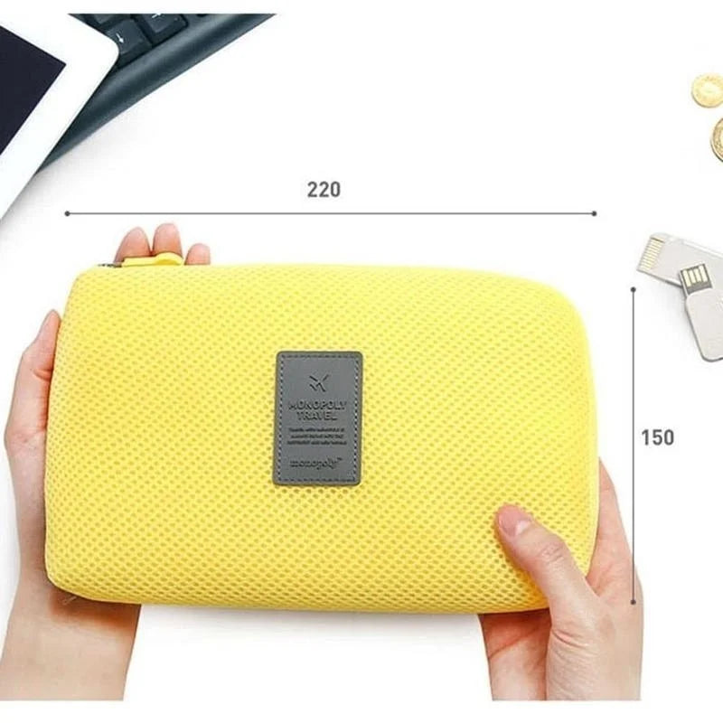 Portable Kit Case Sponge Bag Storage Bag Digital Gadget Devices USB Cable Earphone Pen Bag Travel Storage Bag for Digital Data Design & Casa
