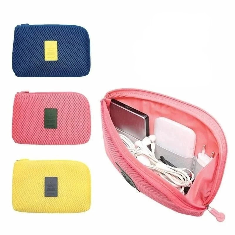 Portable Kit Case Sponge Bag Storage Bag Digital Gadget Devices USB Cable Earphone Pen Bag Travel Storage Bag for Digital Data Design & Casa