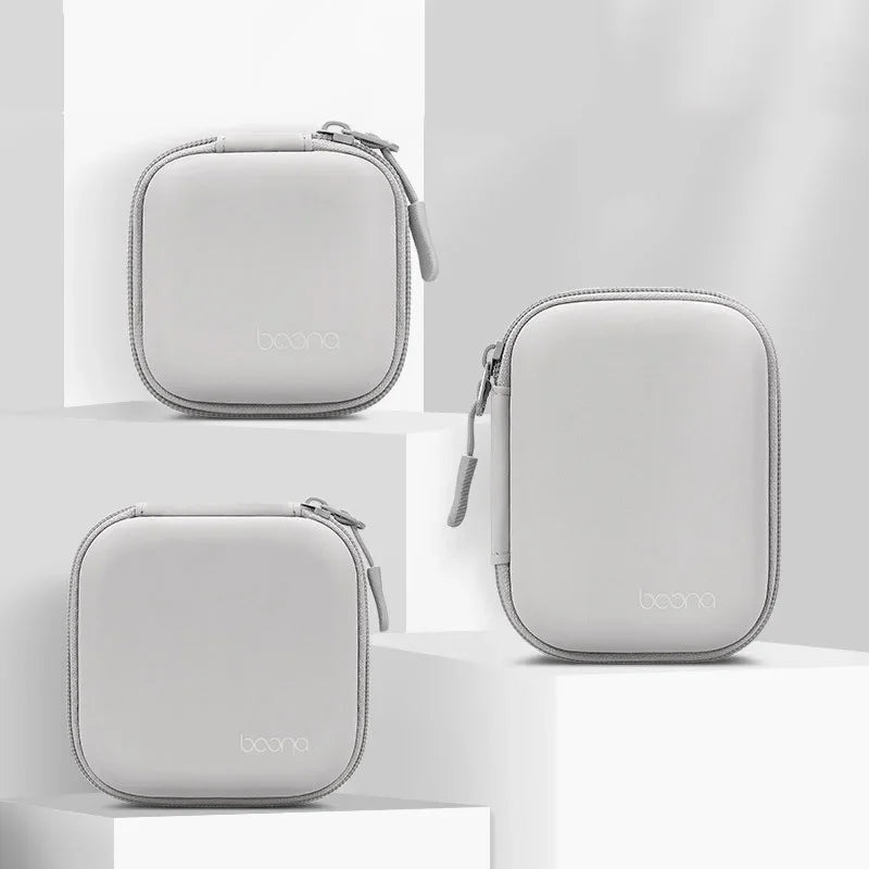 Portable Mini Hard Shell Digital Gadgets Storage Bag Artificial Leather Earphone Charger Case Data Cable U Disk Organizer Design & Casa