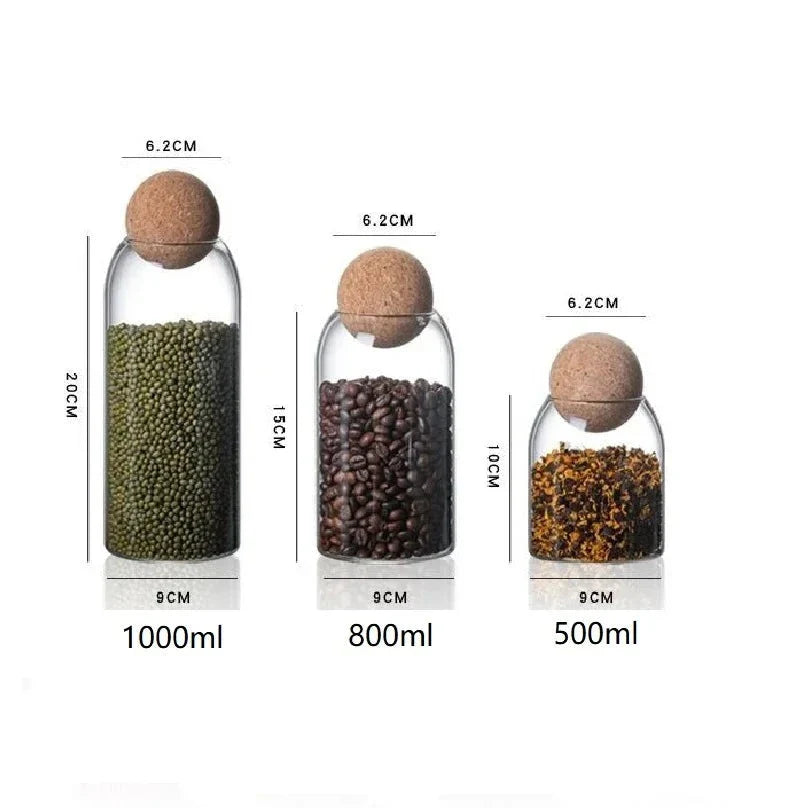 Pote De Vidro Com Tampa Bola Cortiça Pote De Vidro Com Tampa Bola Cortiça LightHousi