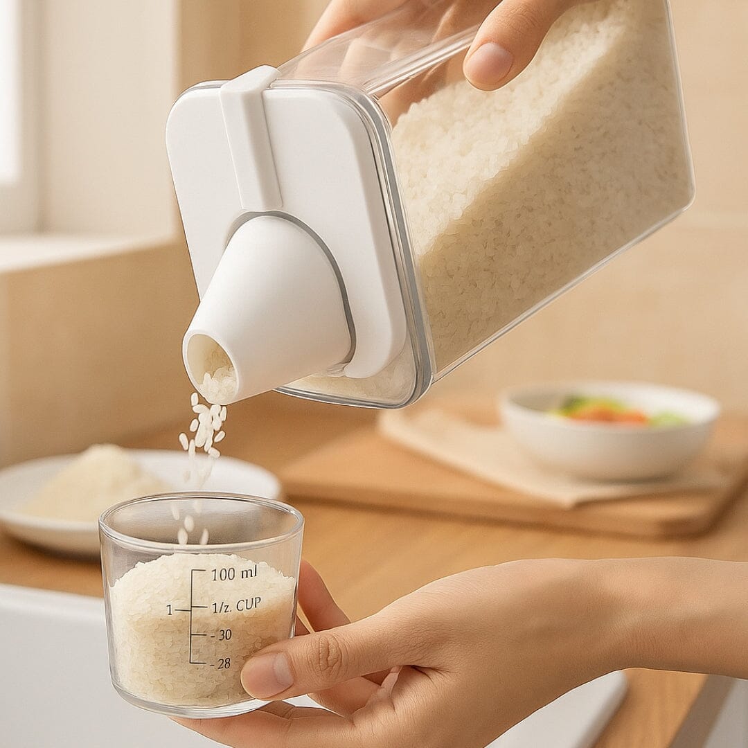 Pote Hermético com Medidor Design & Casa Lavanderia 01 - Porta Sabão em Pó Lavanderia 02 Design & Casa